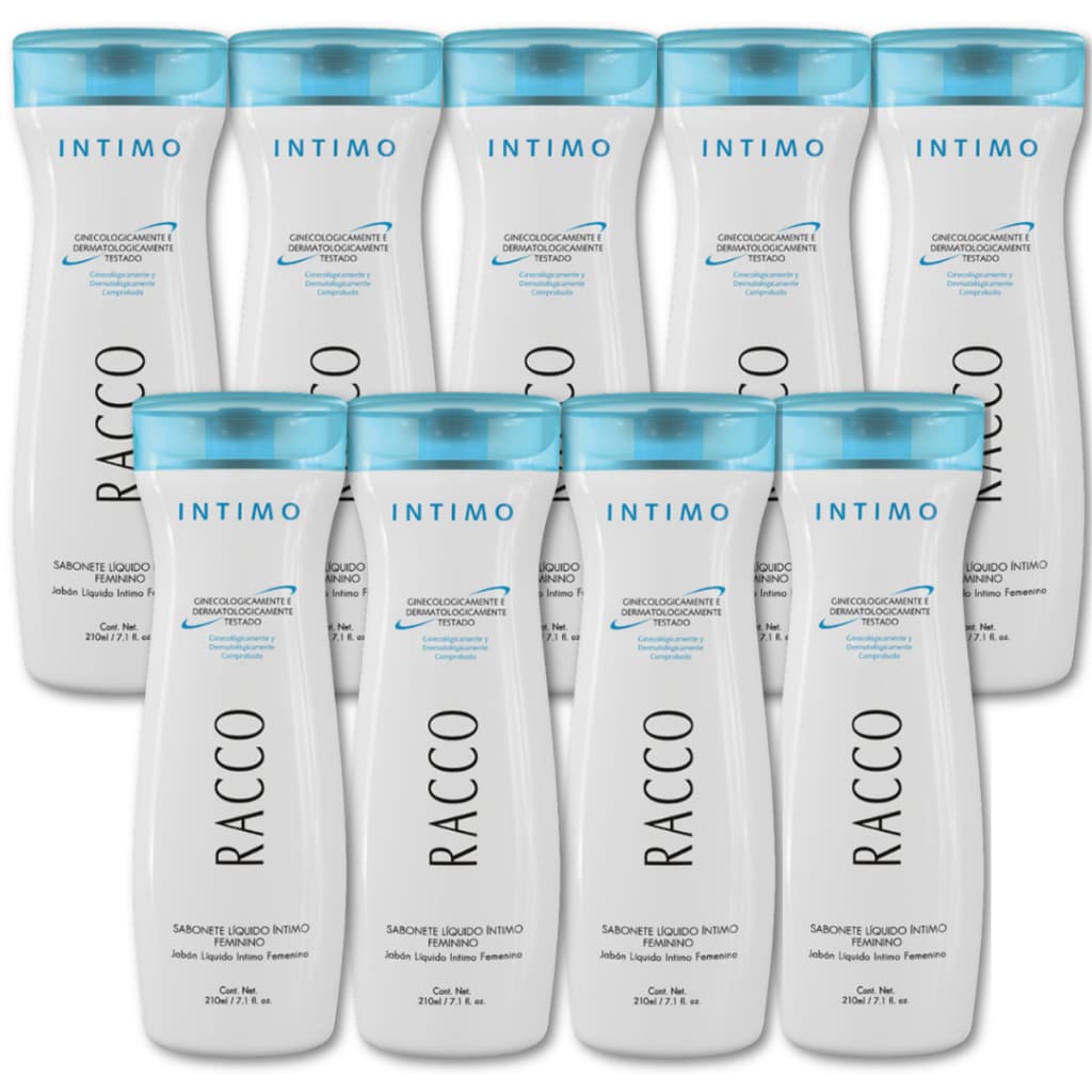 Kit 9 Sabonete Líquido Íntimo Para Higiene Íntima Pessoal Feminino Masculino Sabonetes Racco Intimo