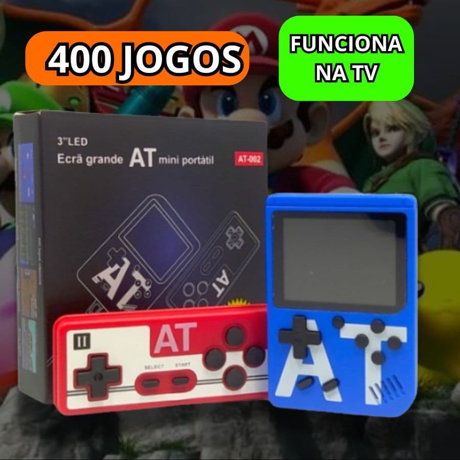 Video Game PSP Portatil 400 jogos em 1 - Conecta na TV- Gameboy Retrô Classicos