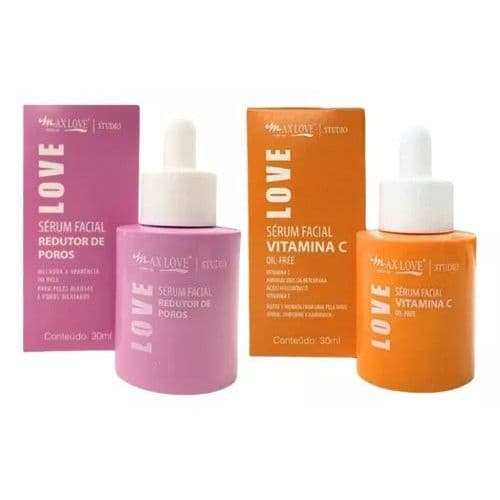 Sérum Facial Hidratante Vitamina C 10 em 1 Redutor de Poros Max Love Skin Care Pele Saudável E Bonita