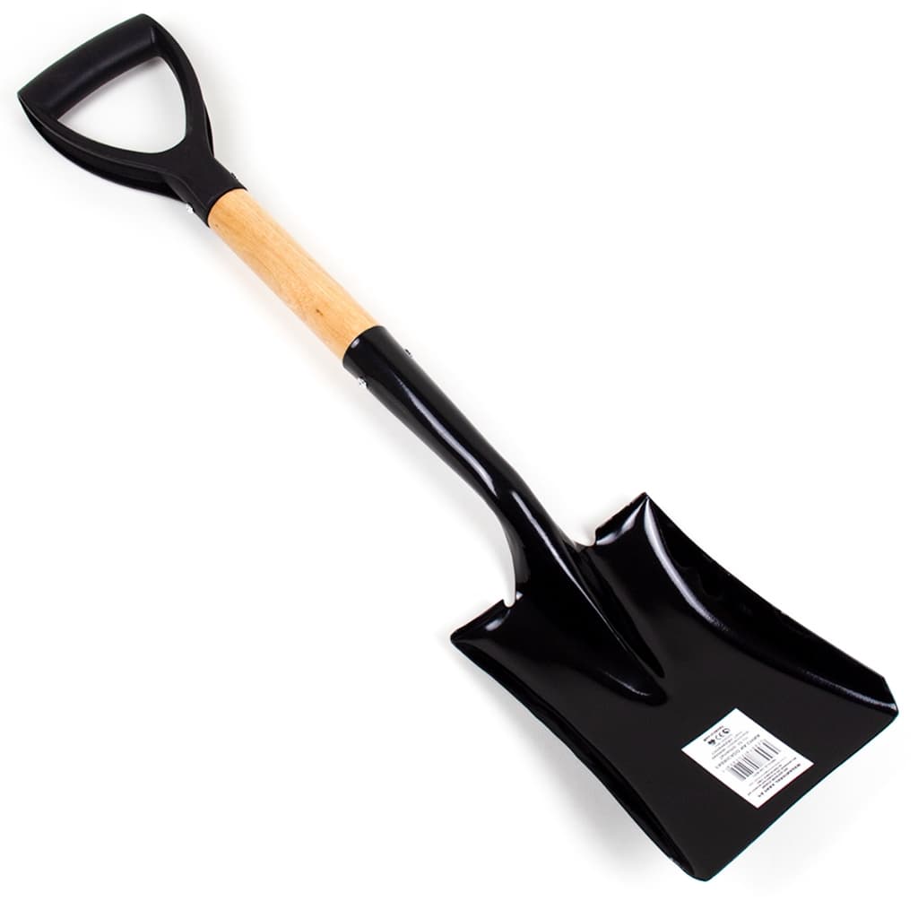 Pá De Bico Quadrado Para Jardinagem 68cm Com Cabo De Madeira