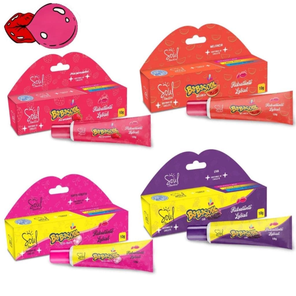 Gloss Hidratante Labial Chiclete Babasoul Frutas Moda Blogueira