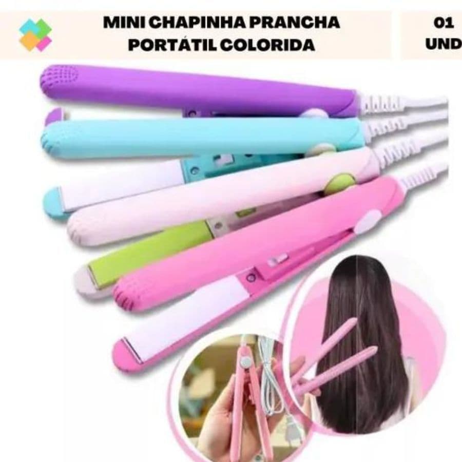 Chapinha Mini Prancha de Cabelo Portátil de Bolsa 110/220V