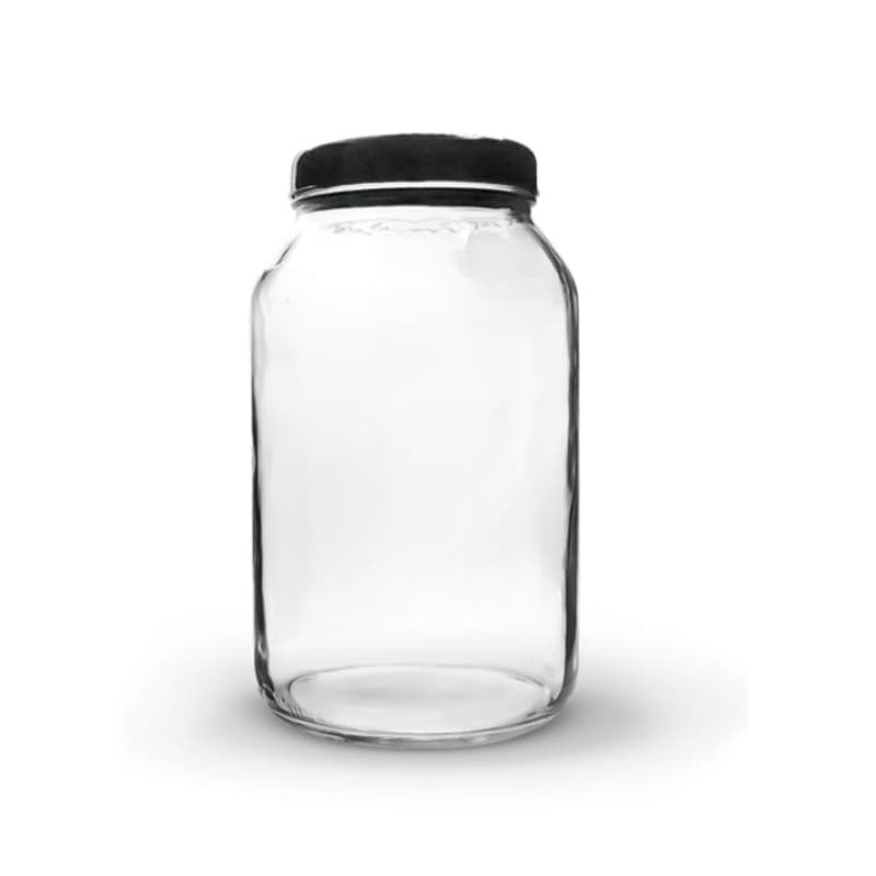 2 Potes de Vidro 3 Litros com Tampa de Plástico - Pote de Conserva, Pote de Mantimentos