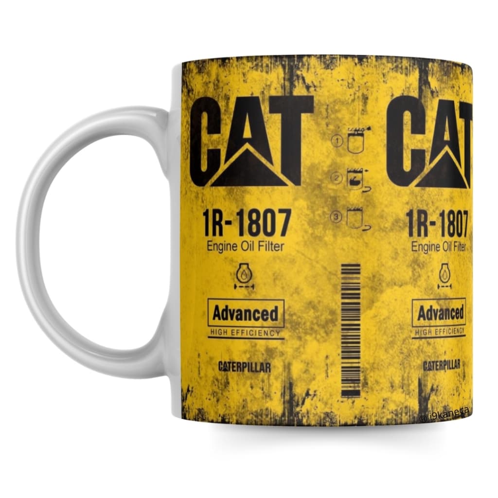 Caneca CAT Caterpillar Mecânico Profissão Engenharia Maquinas Pesadas Coleção Novidade