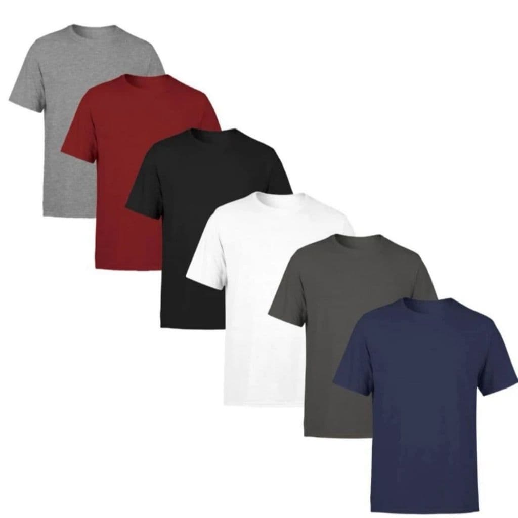Kit 6 Camisetas Masculina Malha Fria  Variadas Treino Trabalho Casual Moda