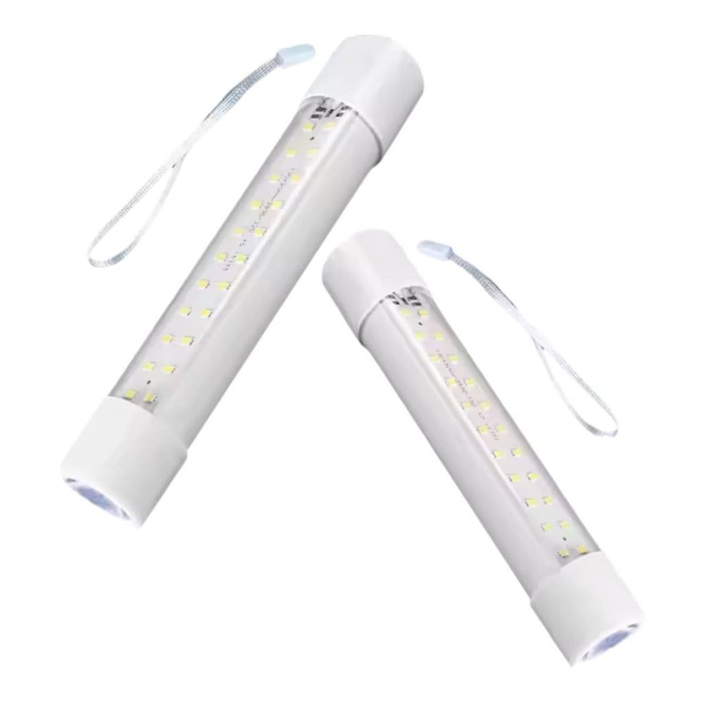 Luminária lanterna bastão tubo recarregável de LED 17 cm RF