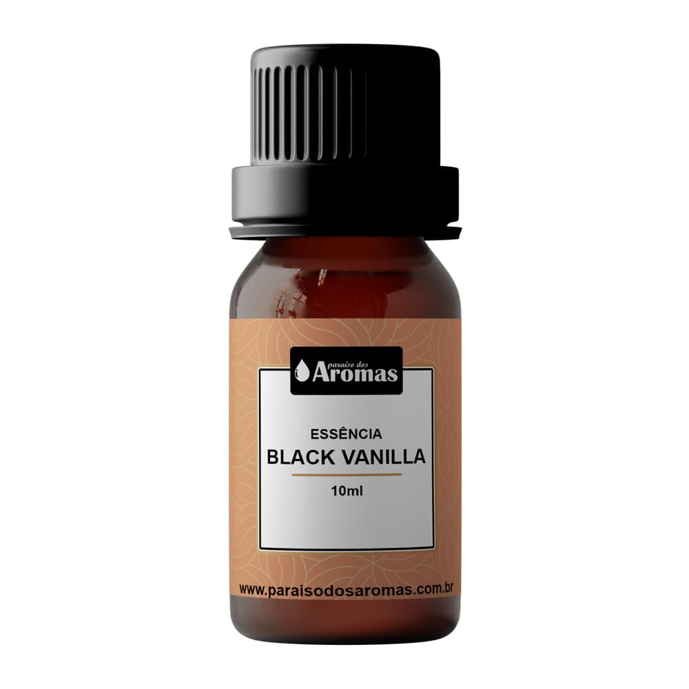 Essência Black Vanila Paraíso dos Aromas 10ml Clássica Para Aromatizador e Difusor de Aromas