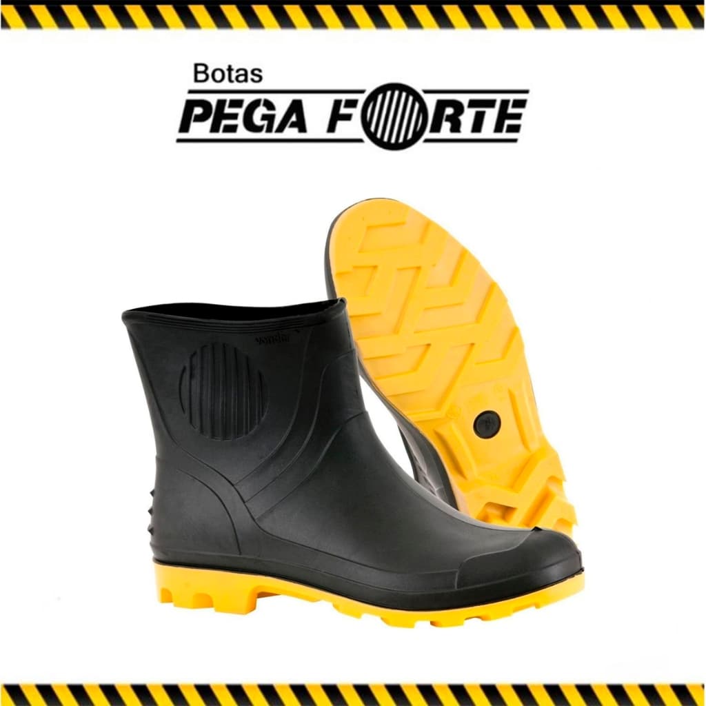 Bota Borracha Galocha Cano Curto Pega Forte Grendene