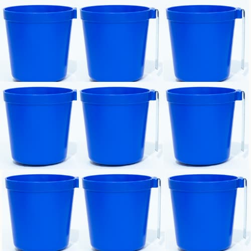 16 Canecas / Canecos  azul para galo (bebedouro e comedouro)