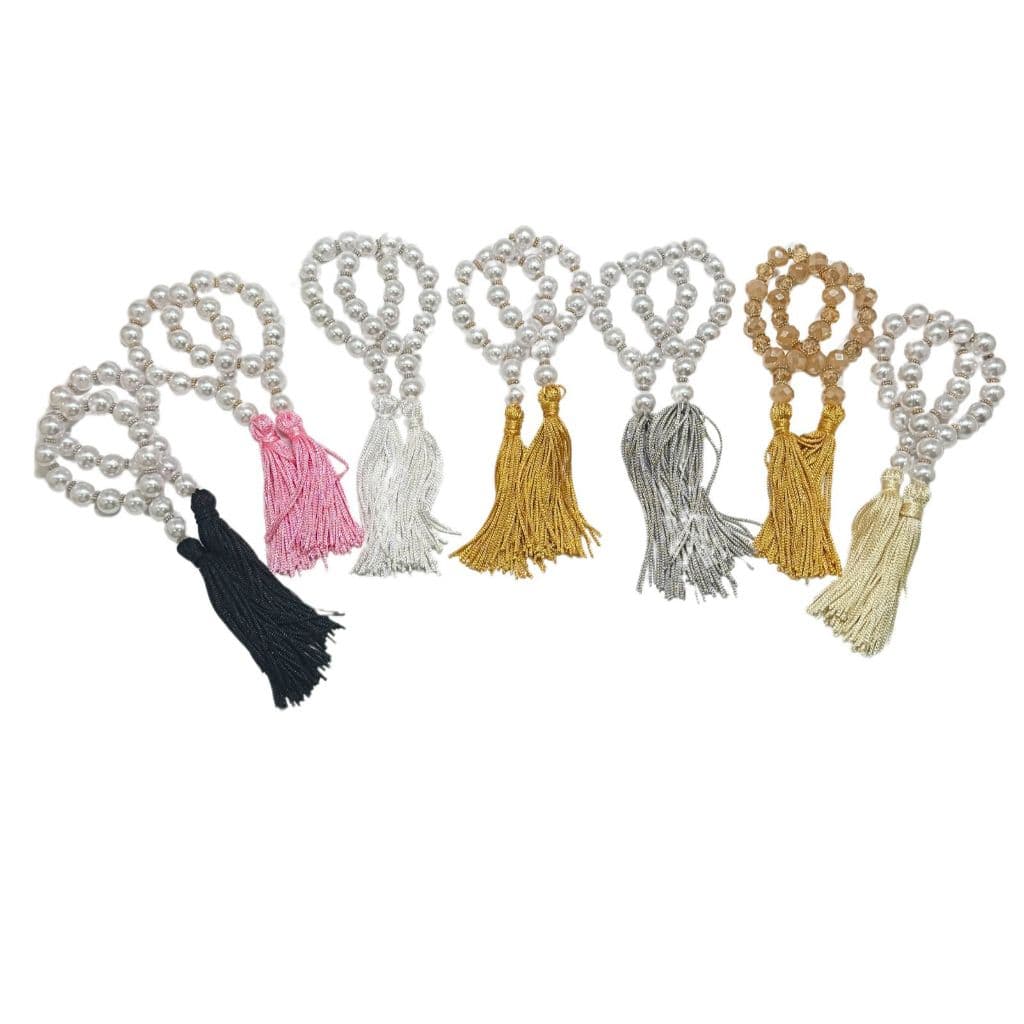 Kit 02 Pingentes e enfeites com pérolas para decoração, vidros aromatizadores, sabonete e álcool