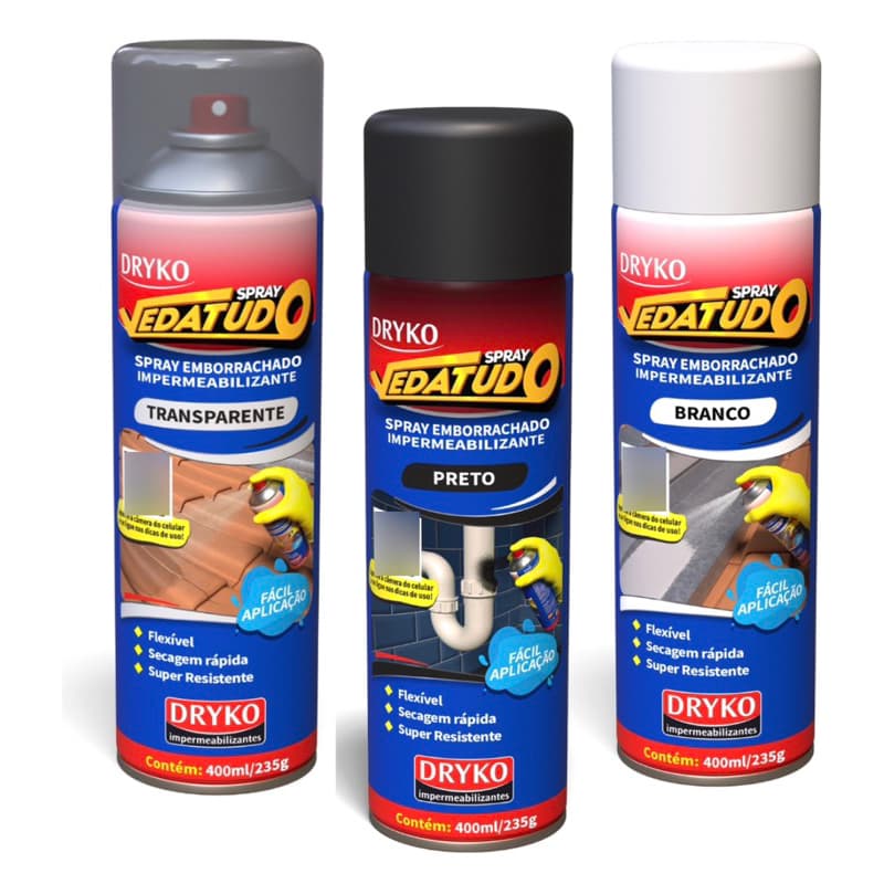 Borracha Líquida Spray Impermeabilizante Vedatudo 400ml