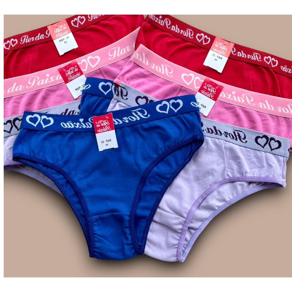 Kit 3 Calcinhas Zed Gringas de Algodão, Tanga Normal, Confortáveis para o Dia a Dia