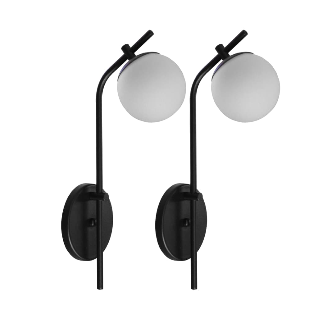 Kit 2 Arandela Globo Vigo Quarto Jardim Alumínio Decorações