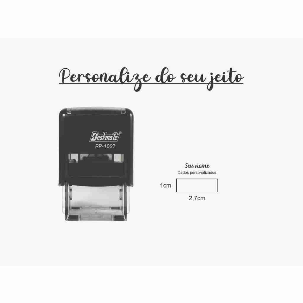 CARIMBO PEQUENO PERSONALIZADO 1X2,7CM