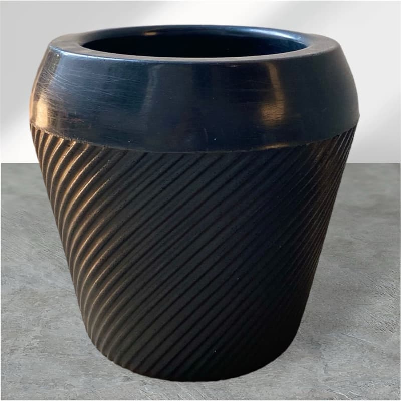 Vaso decorativo para Planta Bojo Listrado em Polietileno