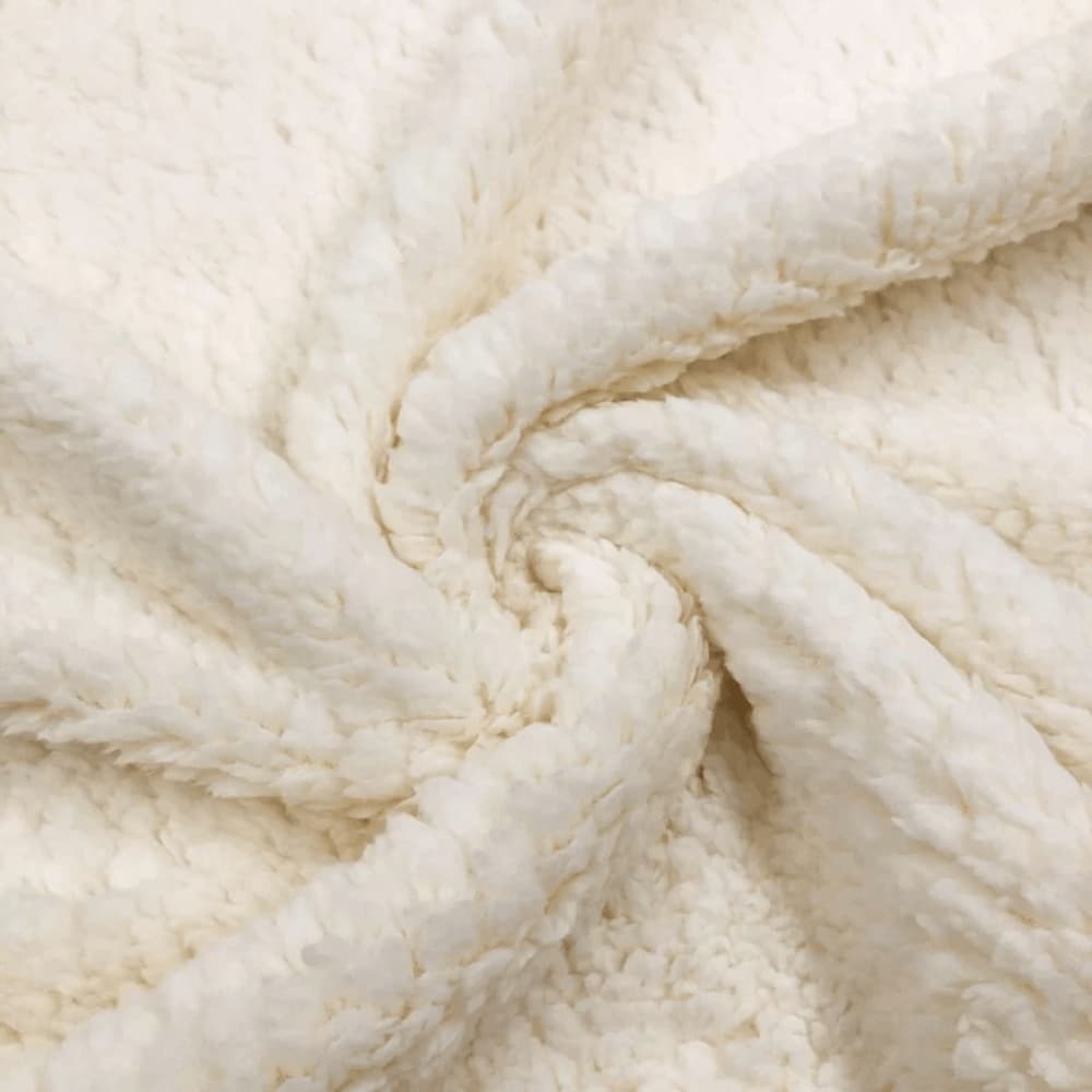 Tecido Sherpa 1.50m X 1.60m Largura Pele de Carneiro Carapinha Teddy Ovelha