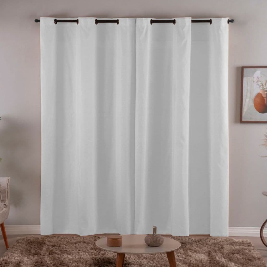 Cortina Roma Percal Premium 3.00 X 2.50 Metros Corta Luz Para Sala E Quarto