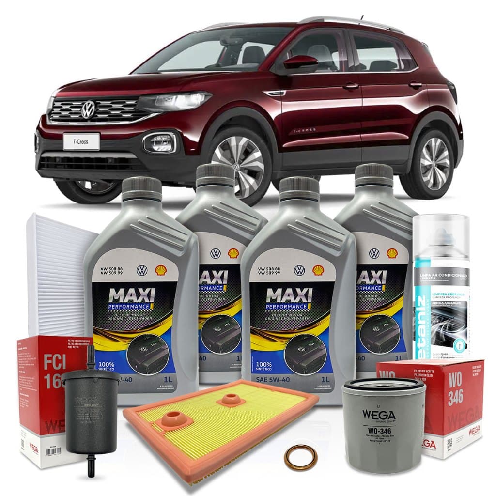 Kit Revisão Óleo Original Vw 5w40 T-Cross 1.4 TSI 2019 2020 2021 2022