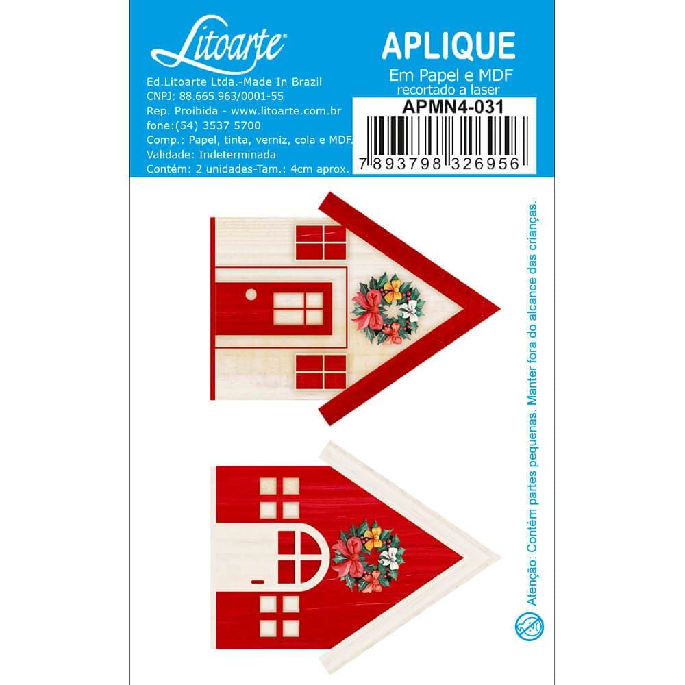 Aplique em Papel e MDF APMN4- 026 Natal Casas