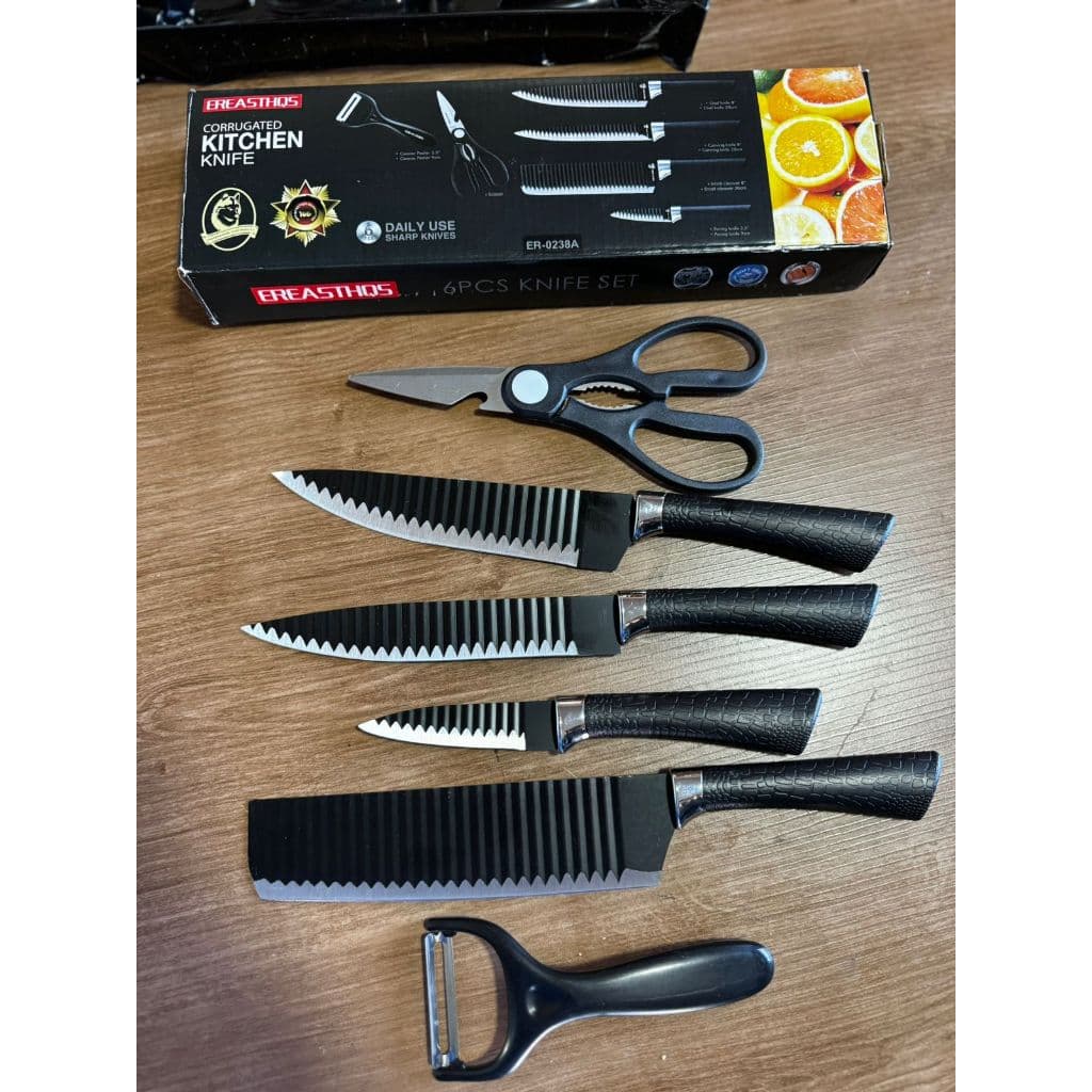 Jogo de facas Cozinha Com Descascador - 6 peças