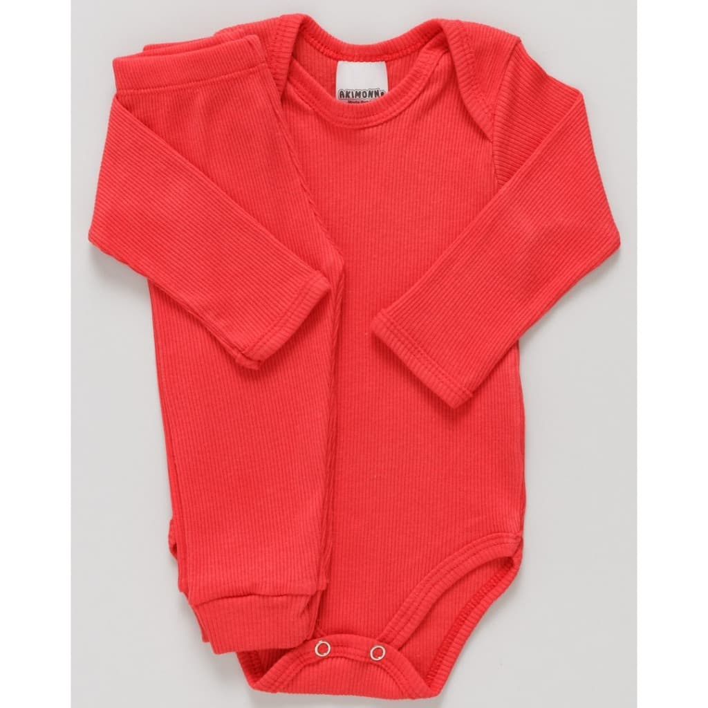 Conjunto Bebê Canelado Cores Premium Pagão Antialérgico Longo