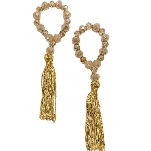Kit 02 Pingentes de Cristal e Tassel Para Aromatizadores ou Saboneteiras