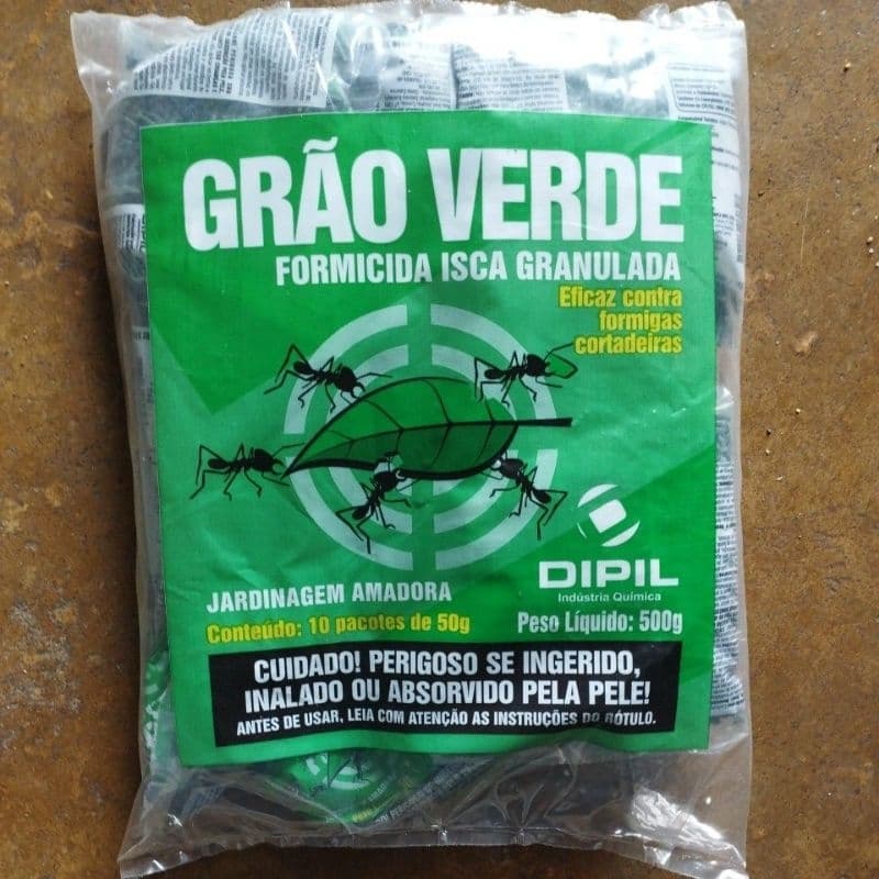 Formicida granulado grão verde, 0,500kg.