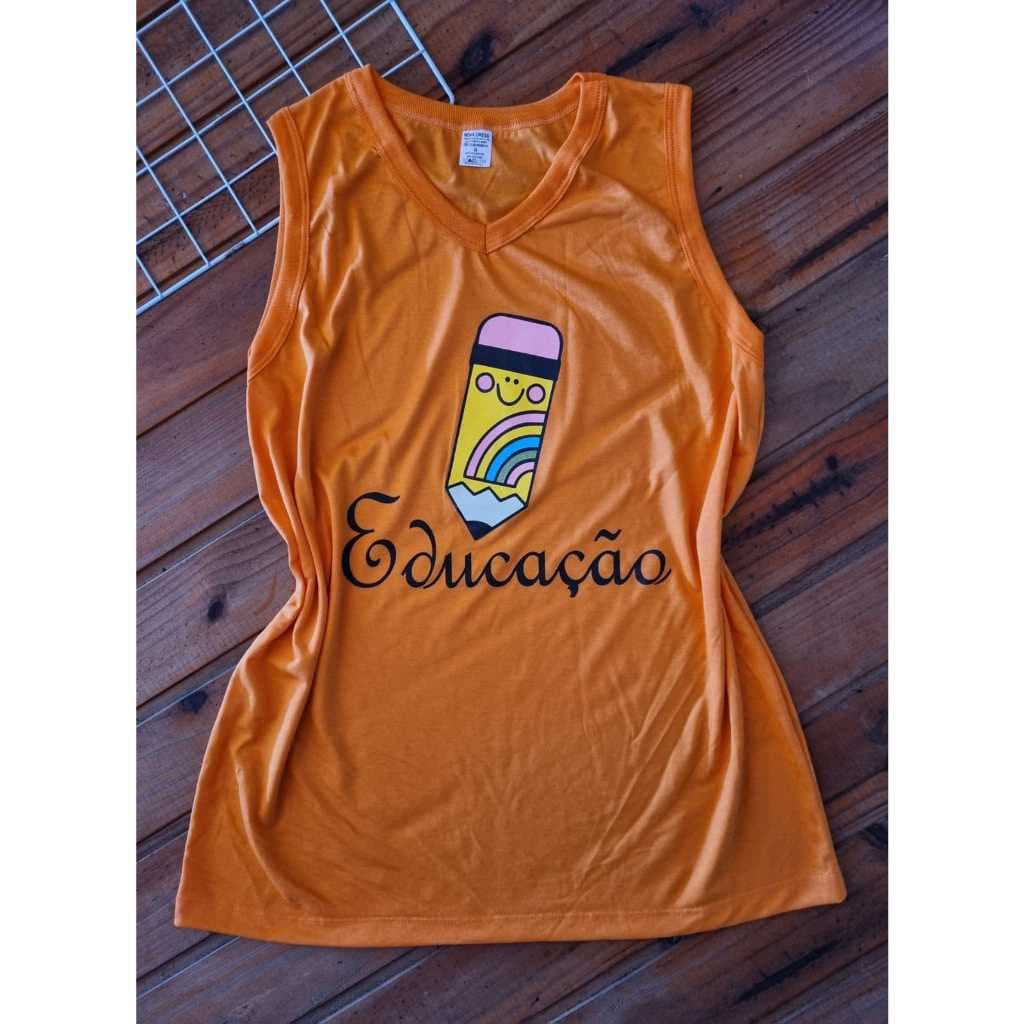 Camiseta regata Professora, Educação e pedagogia Lápis.