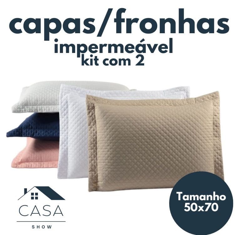 Kit Com 2 Porta Travesseiro Capa Fronha Sued 70x50 super macia e com lindo acabamento,