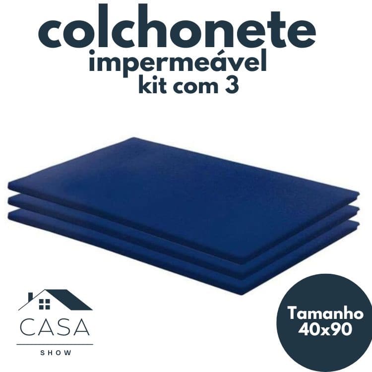Kit Com 3 Colchonetes Para Academia Treino Ginastica Pilates D23 Revestido