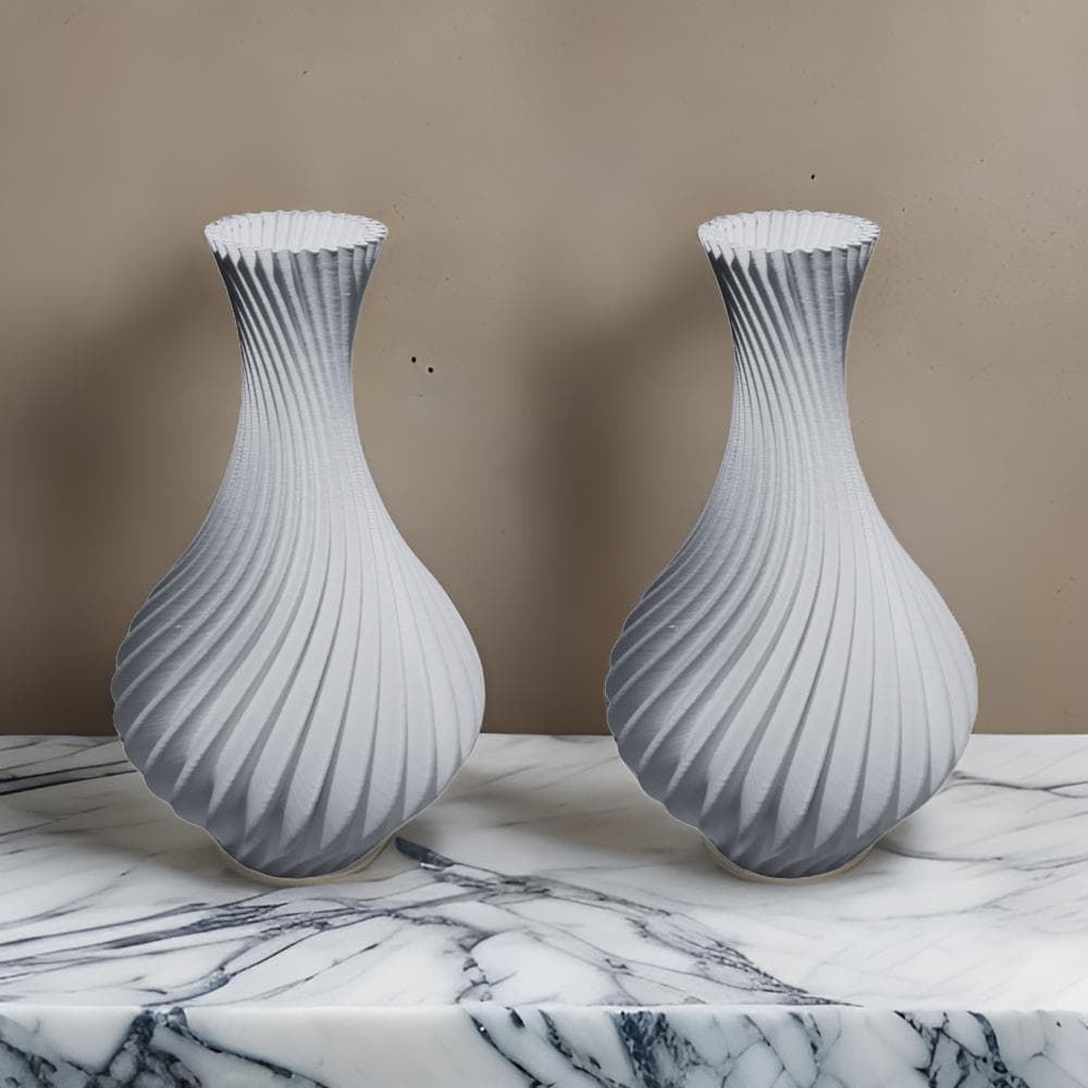 Criativa Plásticos - KIT 2 Vasos Espiral Elegante - Feito Em Impressora 3d