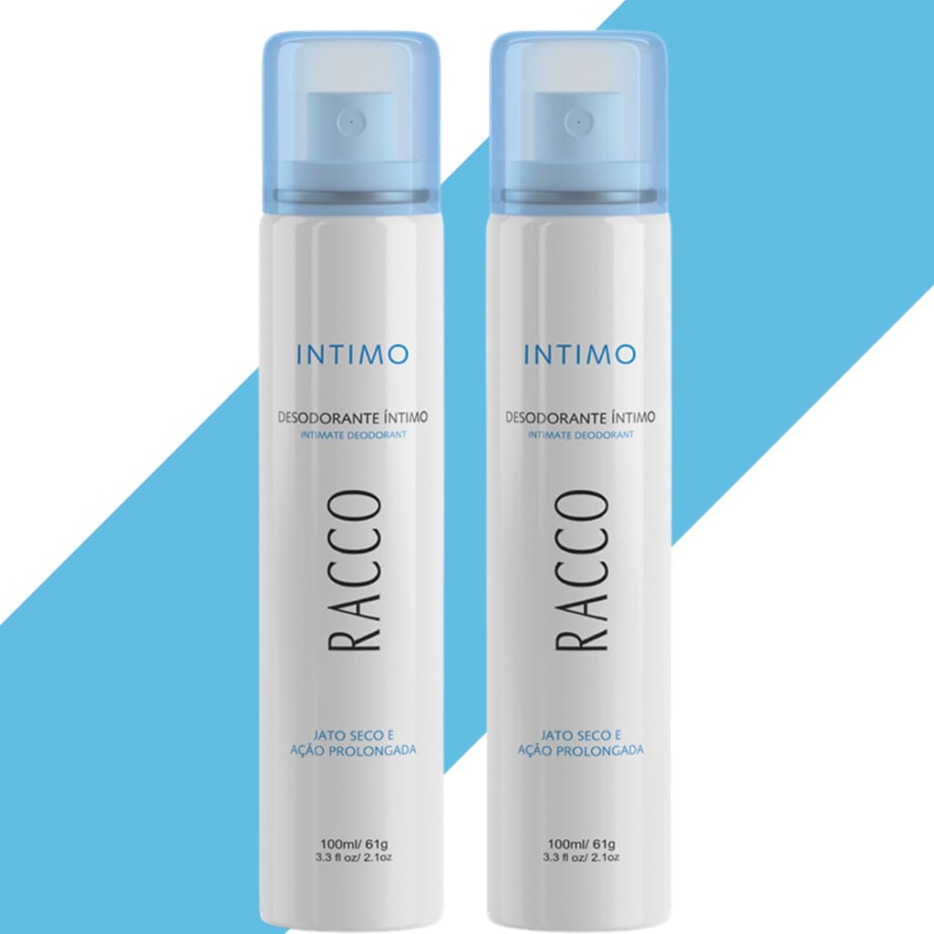 Kit 2 Desodorante Intímo Jato Seco Feminino Spray Racco Original Unissex Feminino Masculino Intimos