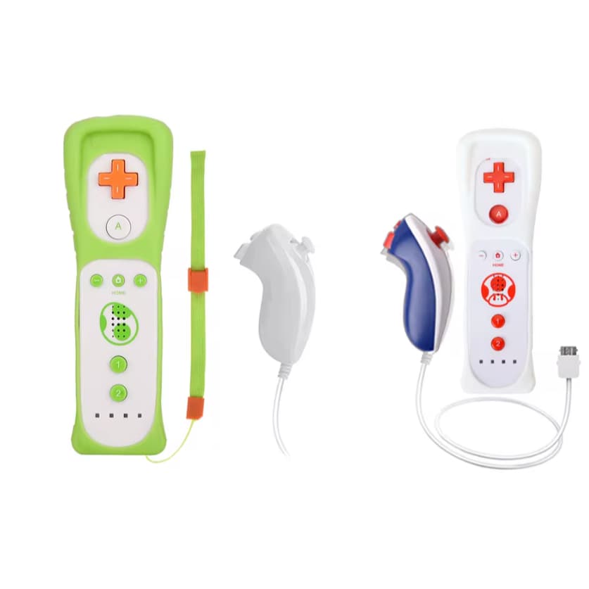 Wii remote Yoshi ou Toad 2 em 1 com Motion Plus