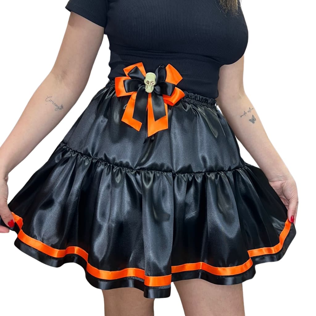 Saia Halloween Bruxa Luxo Adulto | Tamanho Único