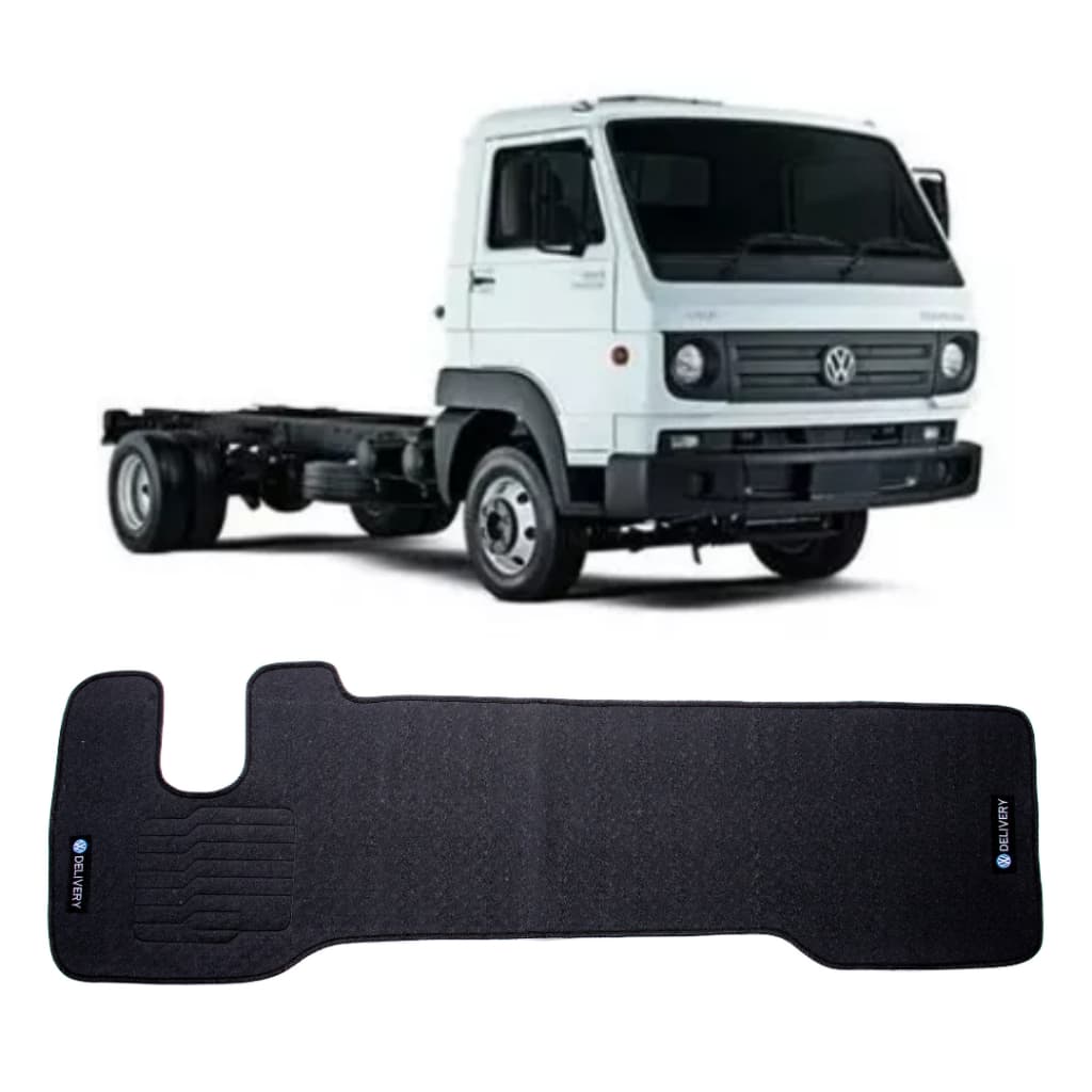 Tapete Delivery Caminhão Emborrachado Impermeável Preto Volks 2017 A 2023