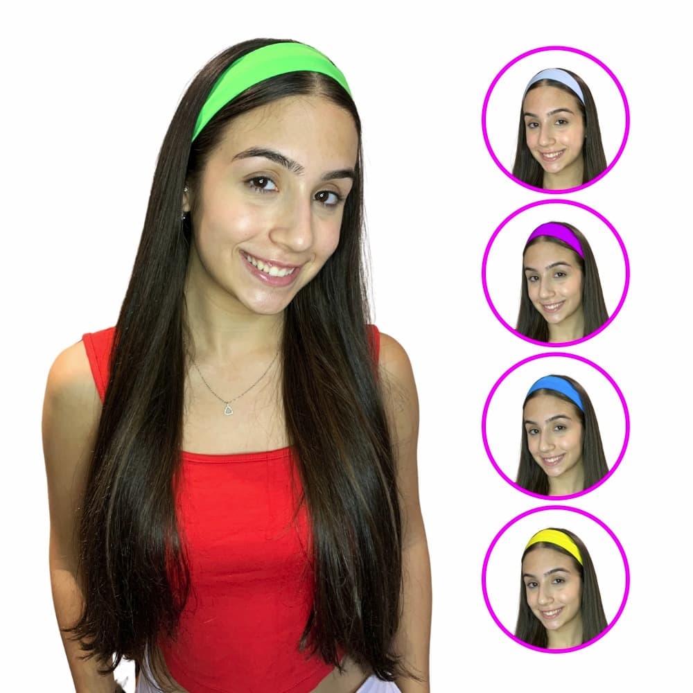 10 Faixas Larga De Cabelo 7x22 Headband Esporte Atacado Várias Cores. Academia, Esportes E Passeios