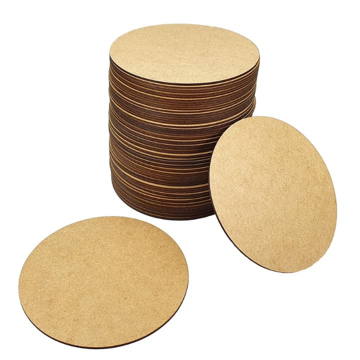 Kits 20x20 Círculo Bola Mdf Crú 3mm Artesanato Mandalas Decoração Faça você mesmo