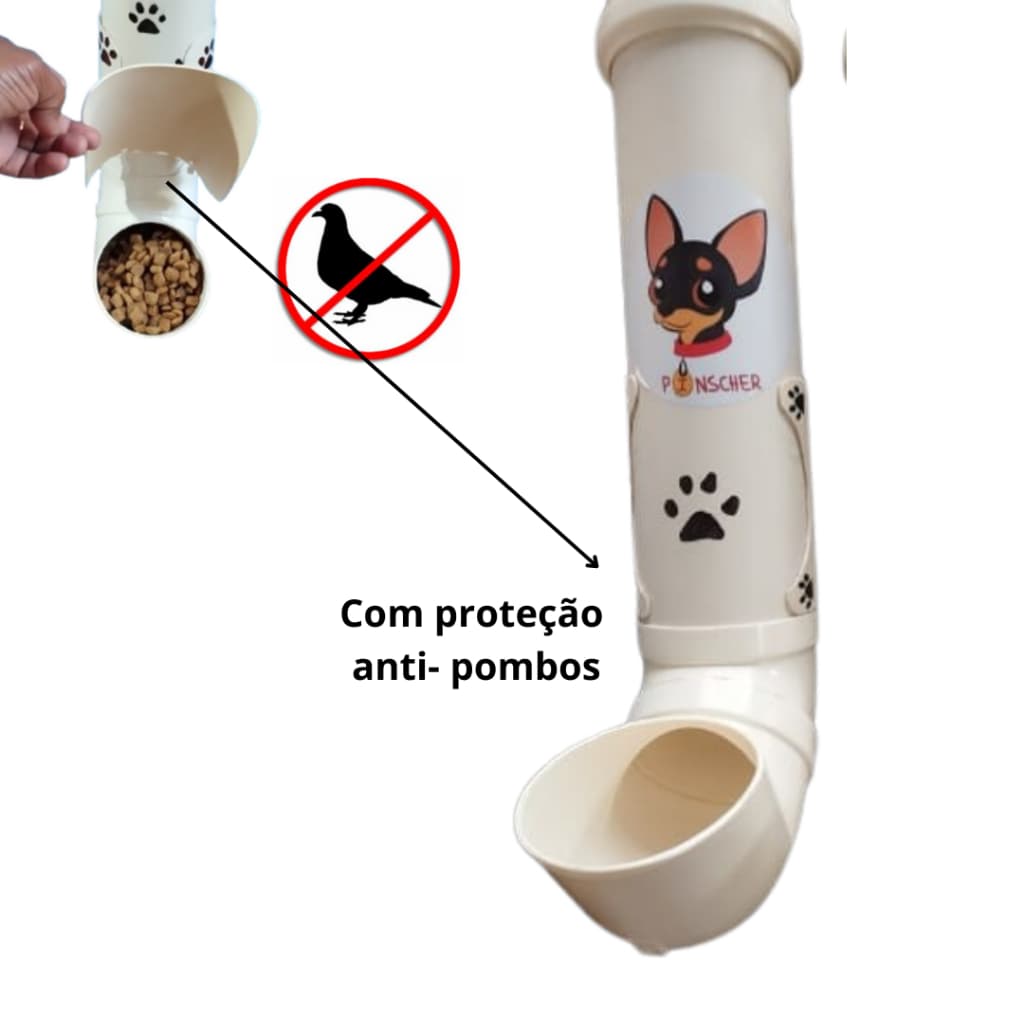Comedouro Ou  Bebedouro Anti- Pombos Raças Pequenas