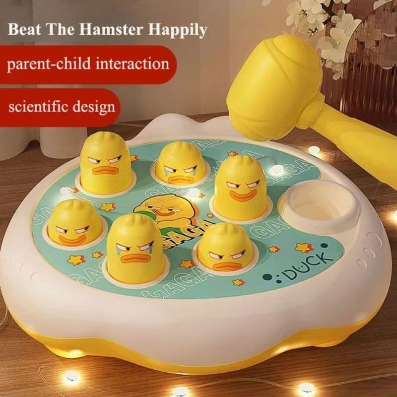 Brinquedo Bate Martelo Montessori para crianças Pato, Sapo, Porco
