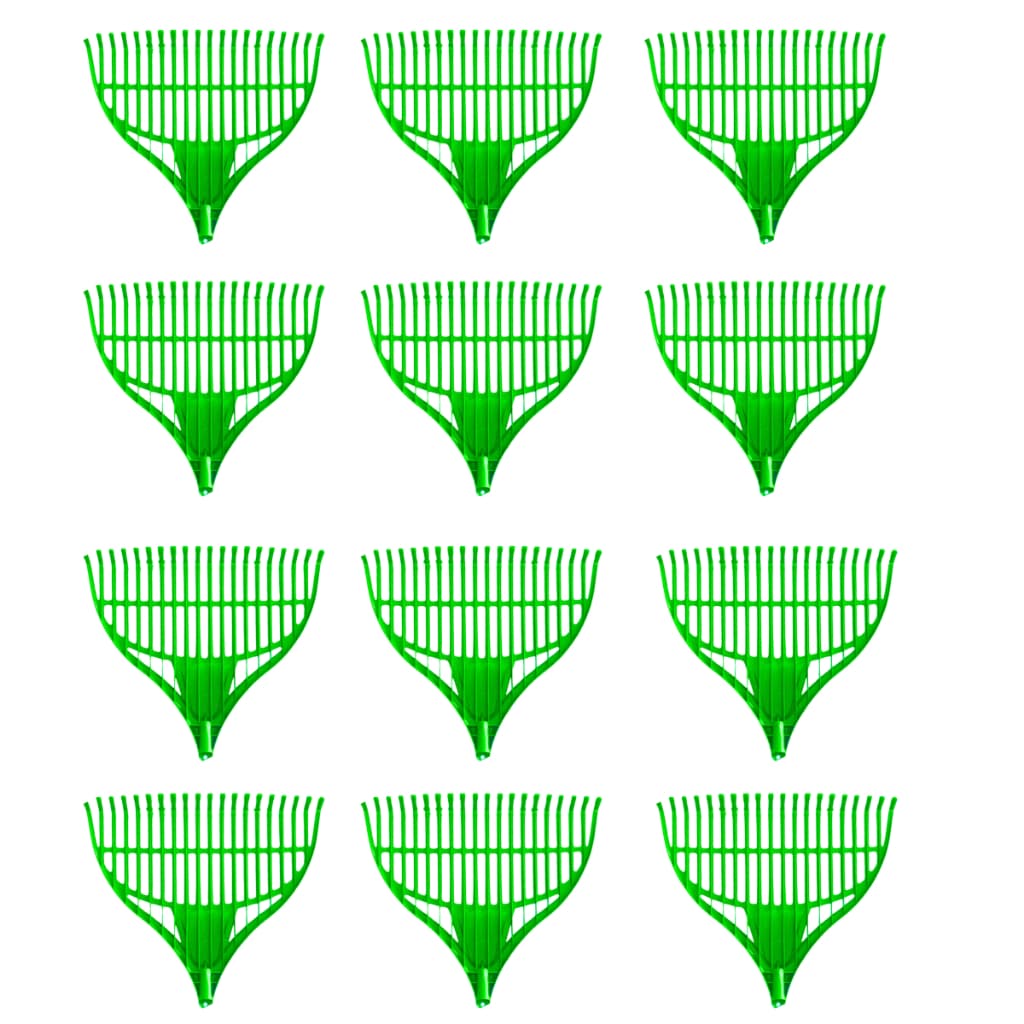 Rastelo De Jardim 20 Dentes 47cm Folhas Grama Sem Cabo 12un