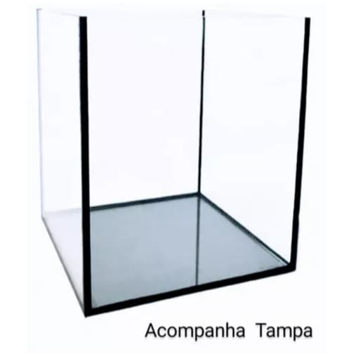 aquario cubo nano 25x25x25 15 litros para peixes e plantas