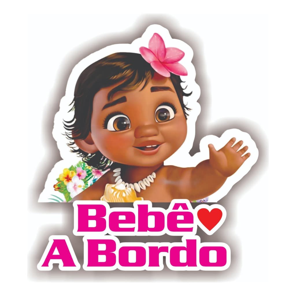 2 Adesivos Bebê A Bordo Menina Para Carro 15x17cm