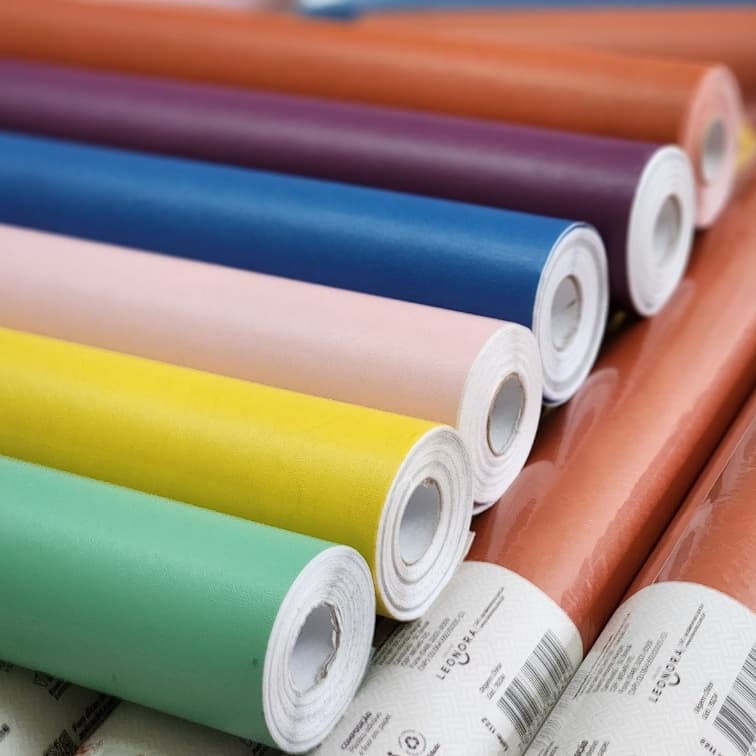 Papel de Parede e Envelopamento, 10 m ou 5m cores lisas c/ textura, Adesivo, fosco e impermeável