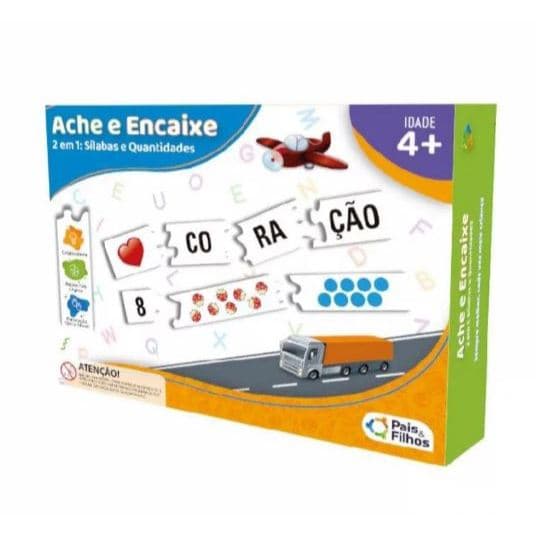 Jogo Ache e Encaixe Silabas e Quantidades