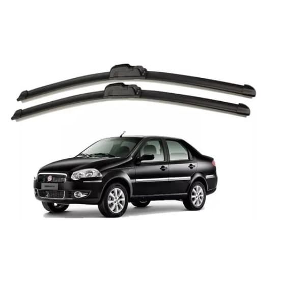 Jogo Palheta Limpador de Parabrisa FIAT SIENA 1997 a 2018 (Tipo Gancho)