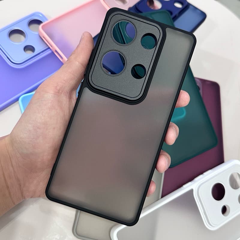 Capa Capinha FINO SPACE Fosca Para Xiaomi Redmi Note 13 4G Note 13 5G buraco acrilico Case