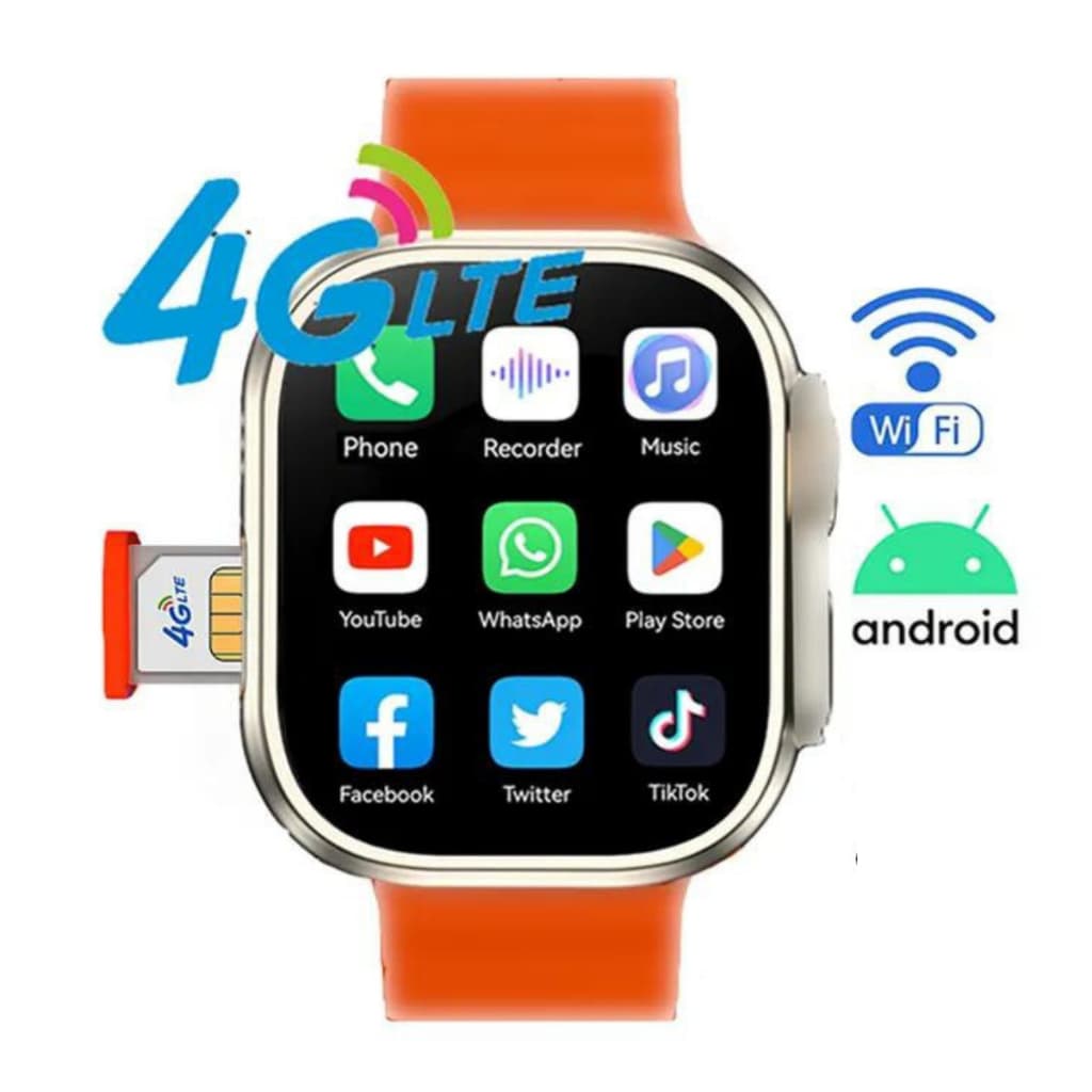 Novo C90 Max Smart Watch 4G Phone Call Ultra 9 Smartwatch À Prova D'água Com Slot GPS Wifi Vídeo Android Para Crianças Homens Mulheres DW89 X