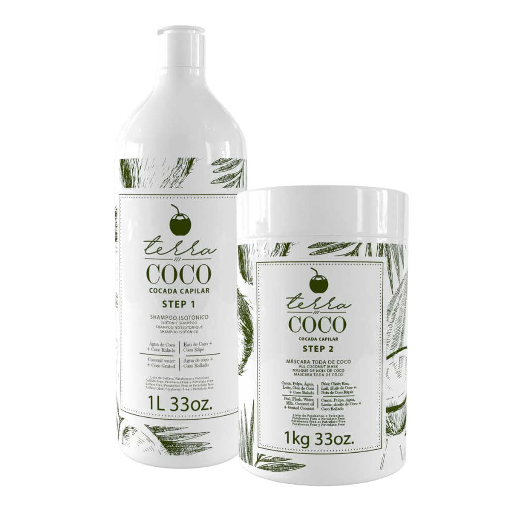 Kit Shampoo Isotônico 1L e Máscara Toda de Coco 1Kg - Terra Coco