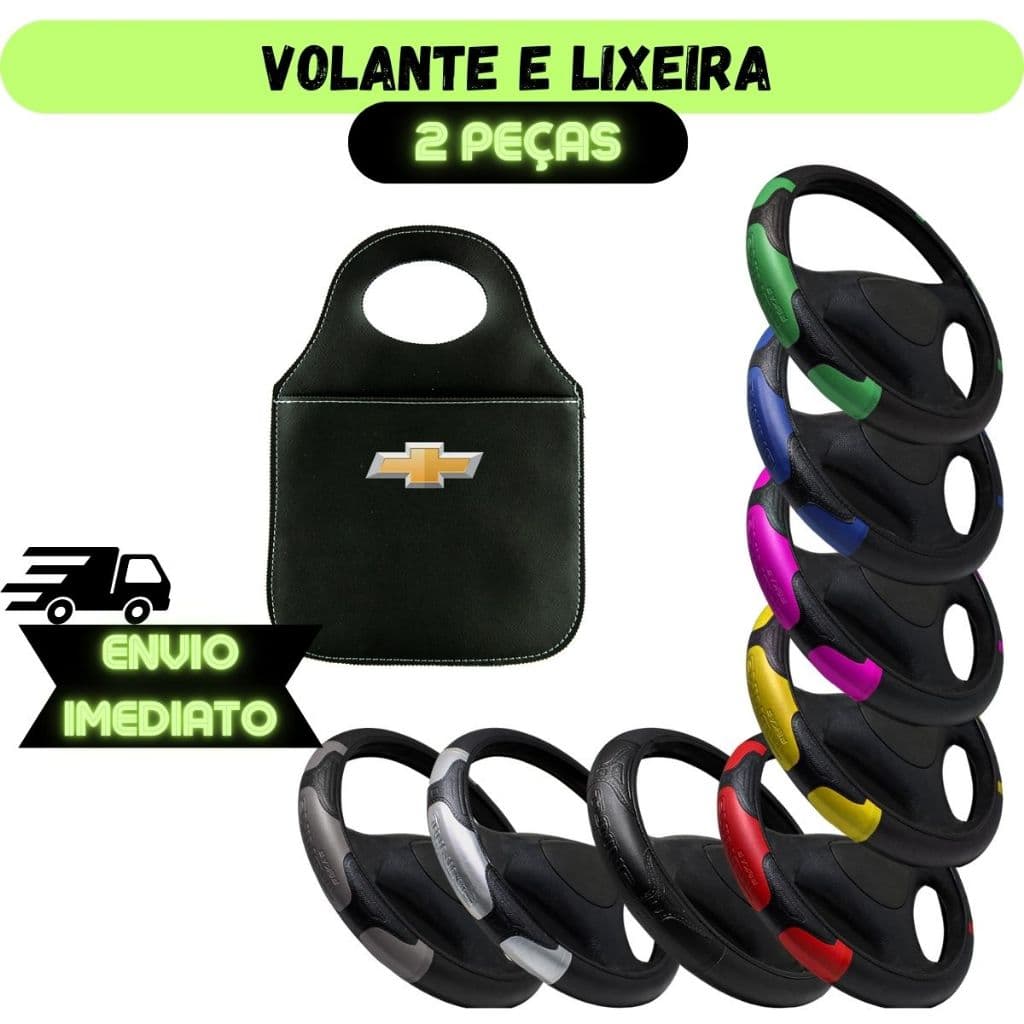 Lixeirinha Personalizada Automotiva + Capa de Volante Universal