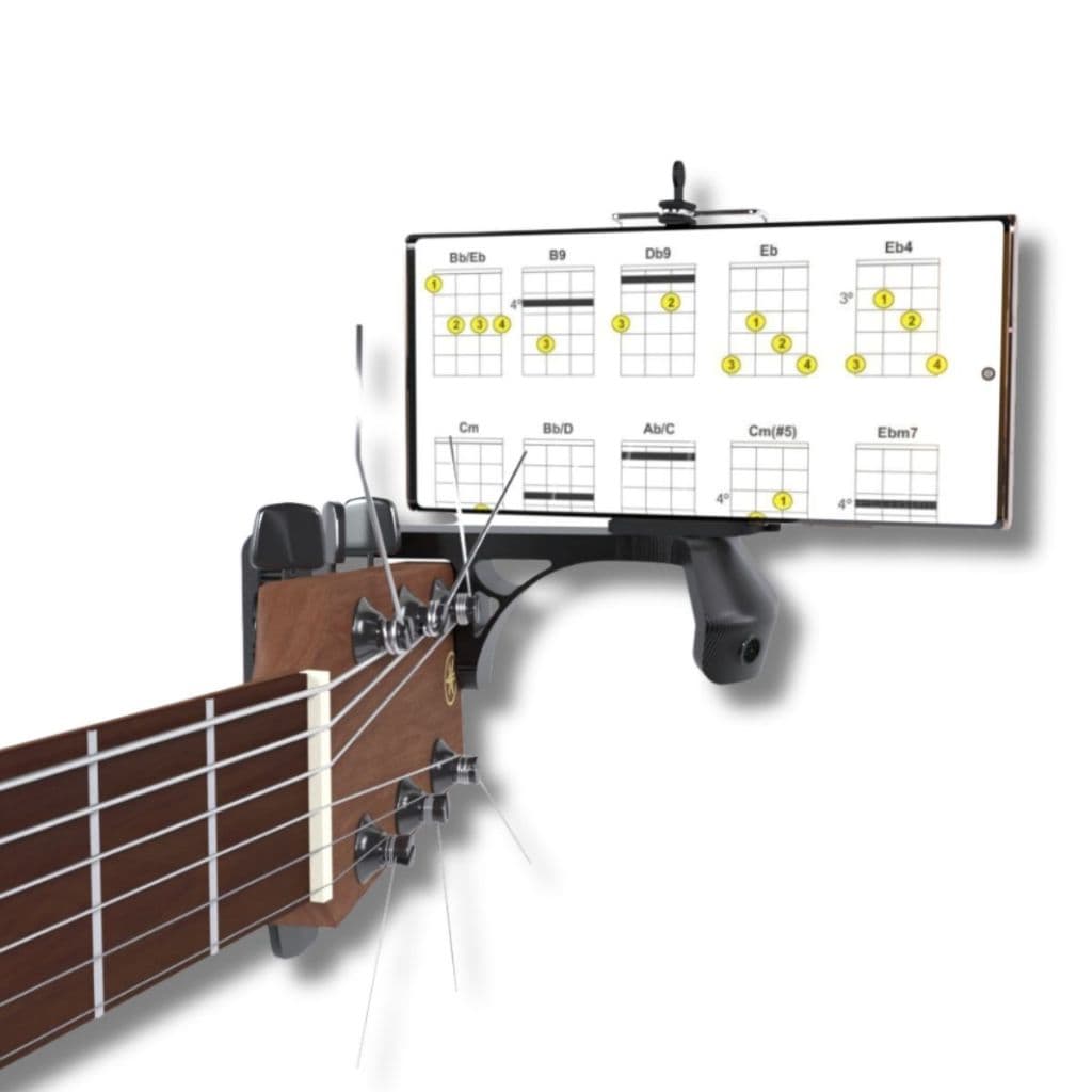 Suporte para Fixar Celular No Violão Guitarra Baixo e Diversos Instrumentos Musicais V2 Easy Fix